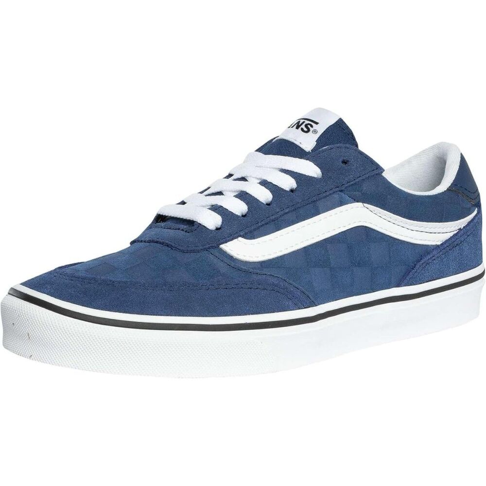 Men's Deep Indigo Closed Toe Lace-up Rubber Sole Slip Resistant Sneakers